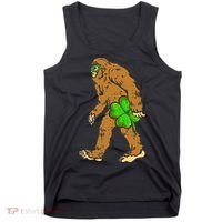 Bigfoot Shamrock Sasquatch Irish Tank Top thumb 0