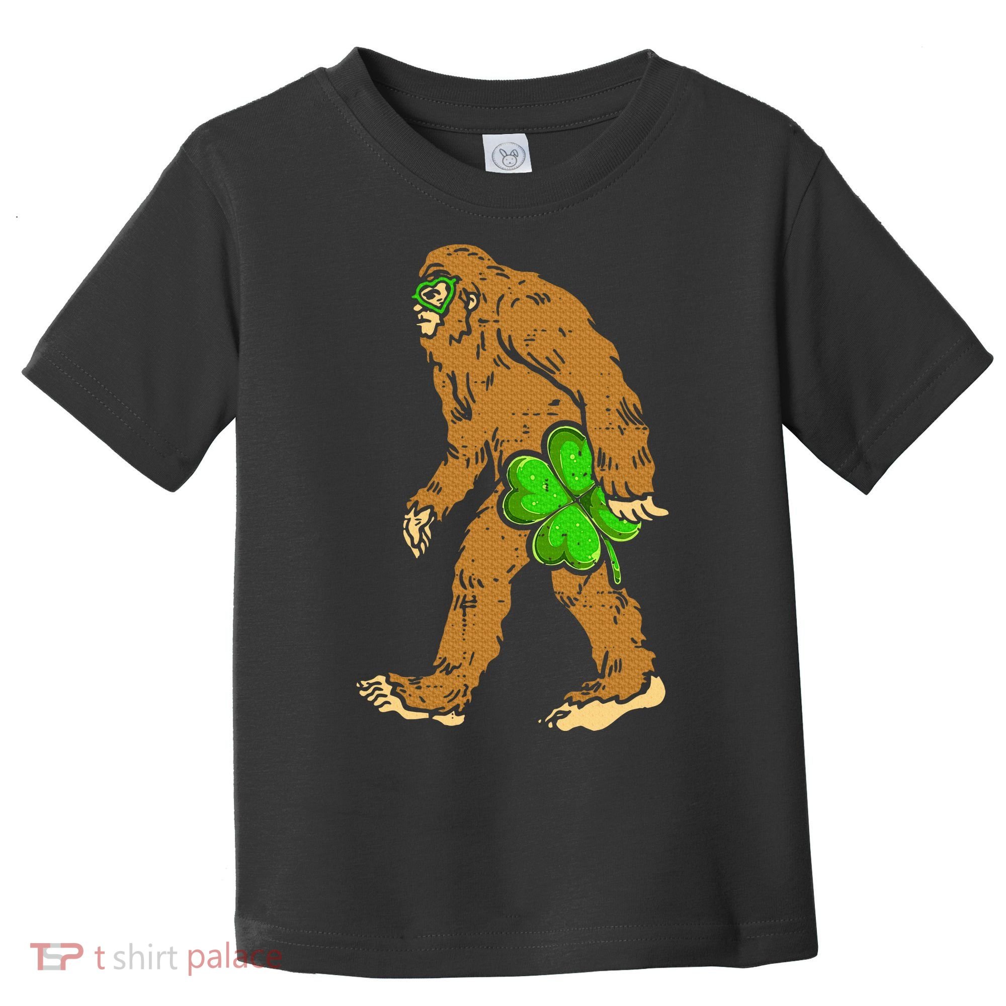 Bigfoot Shamrock Sasquatch Irish Toddler T-Shirt