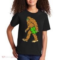 Bigfoot Shamrock Sasquatch Irish Kids T-Shirt thumb 2