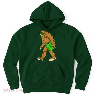 Bigfoot Shamrock Sasquatch Irish Hoodie