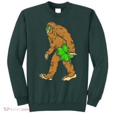 Bigfoot Shamrock Sasquatch Irish Sweatshirt