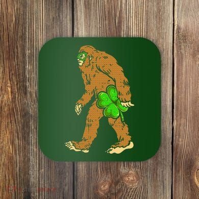 Bigfoot Shamrock Sasquatch Irish Coaster