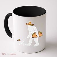 Bigfoot Sasquatch Taco Chihuahua Funny Cinco De Mayo Mexican Coffee Mug thumb 0