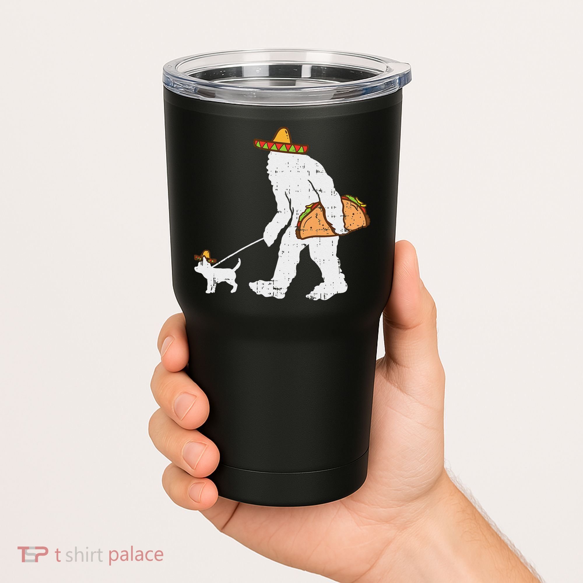 Bigfoot Sasquatch Taco Chihuahua Funny Cinco De Mayo Mexican Tumbler