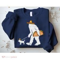 Bigfoot Sasquatch Taco Chihuahua Funny Cinco De Mayo Mexican Sweatshirt thumb 2