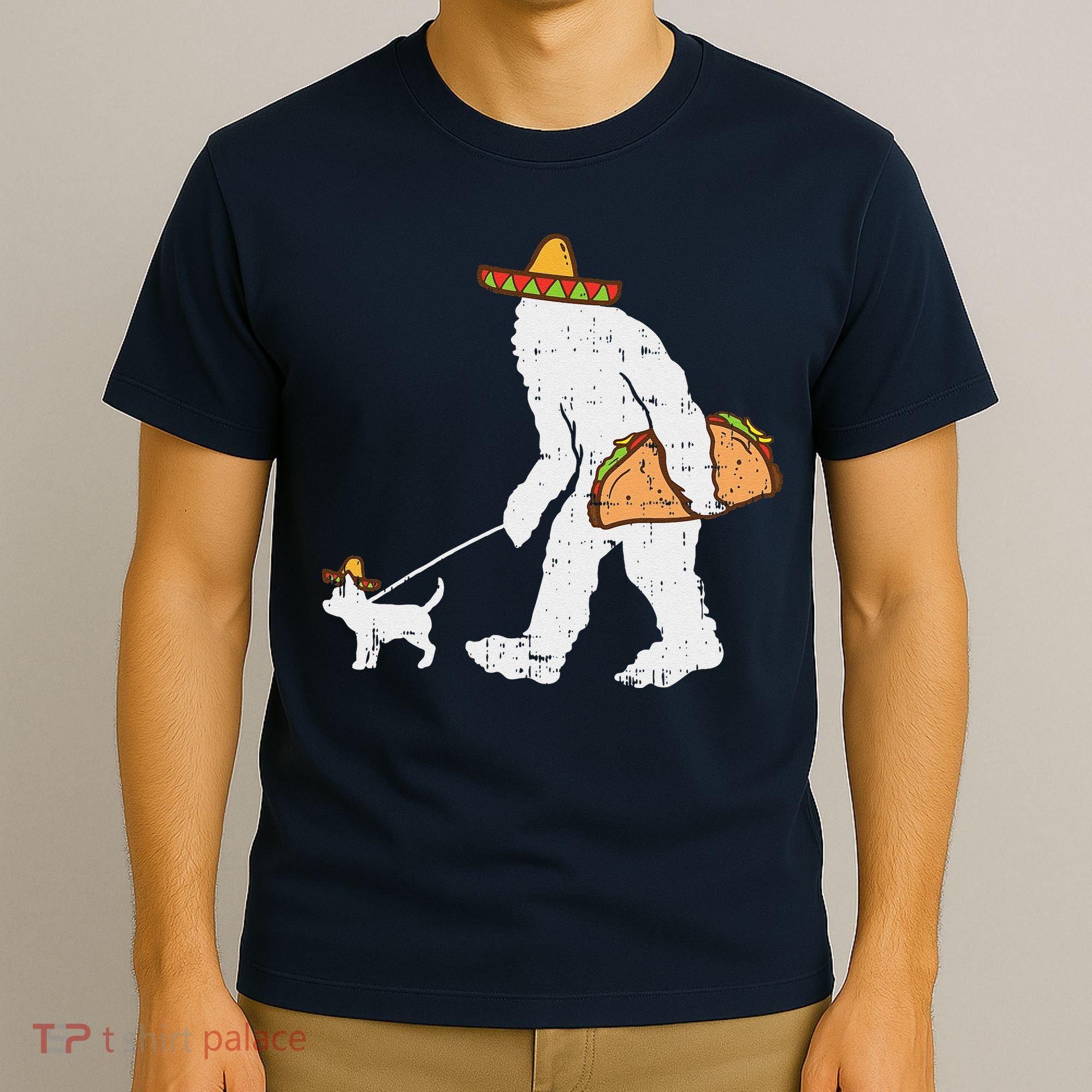 Bigfoot Sasquatch Taco Chihuahua Funny Cinco De Mayo Mexican T-Shirt