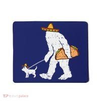 Bigfoot Sasquatch Taco Chihuahua Funny Cinco De Mayo Mexican Mousepad thumb 0
