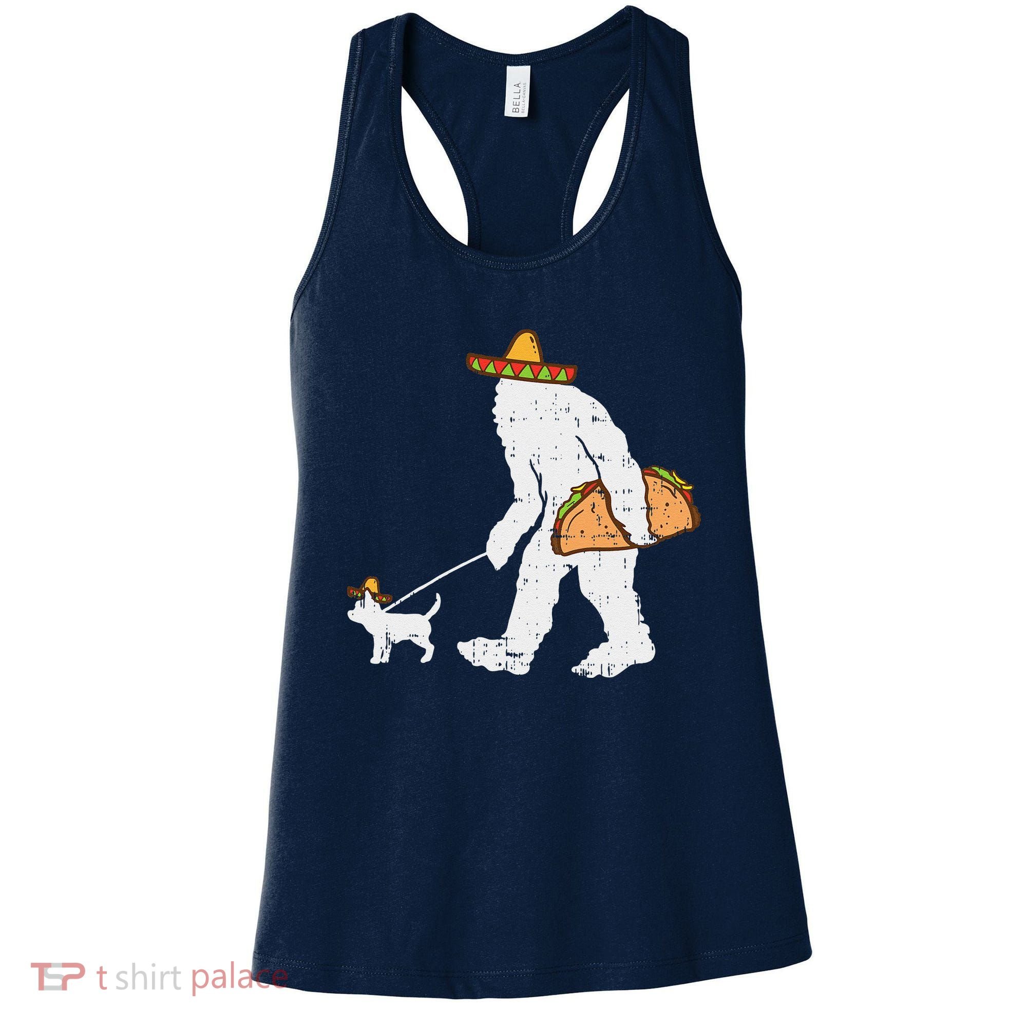 Bigfoot Sasquatch Taco Chihuahua Funny Cinco De Mayo Mexican Women's Tank Top