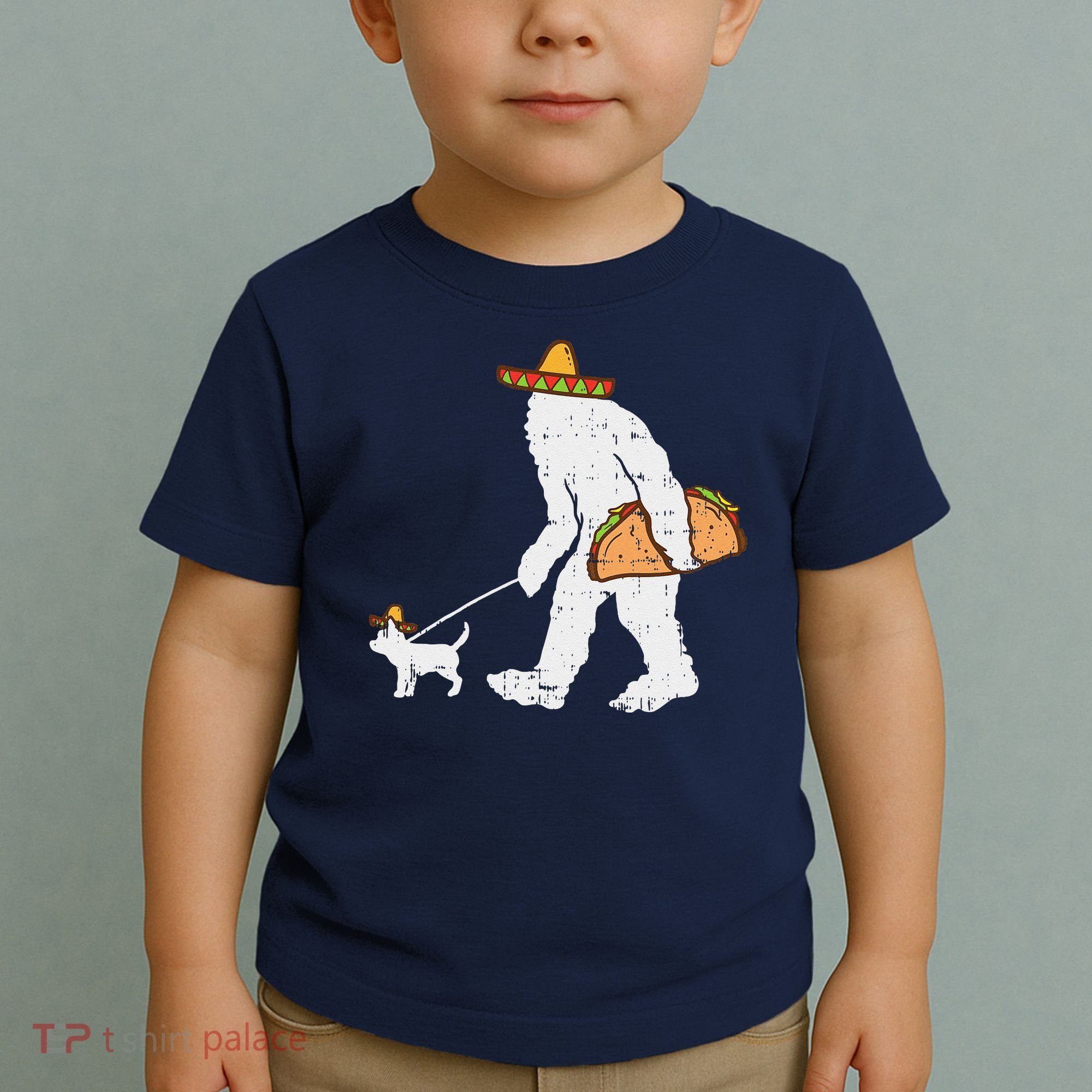 Bigfoot Sasquatch Taco Chihuahua Funny Cinco De Mayo Mexican Toddler T-Shirt