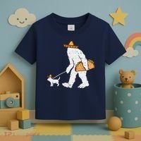 Bigfoot Sasquatch Taco Chihuahua Funny Cinco De Mayo Mexican Toddler T-Shirt thumb 3