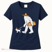 Bigfoot Sasquatch Taco Chihuahua Funny Cinco De Mayo Mexican Women's T-Shirt thumb 0