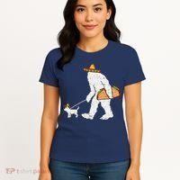 Bigfoot Sasquatch Taco Chihuahua Funny Cinco De Mayo Mexican Women's T-Shirt thumb 4