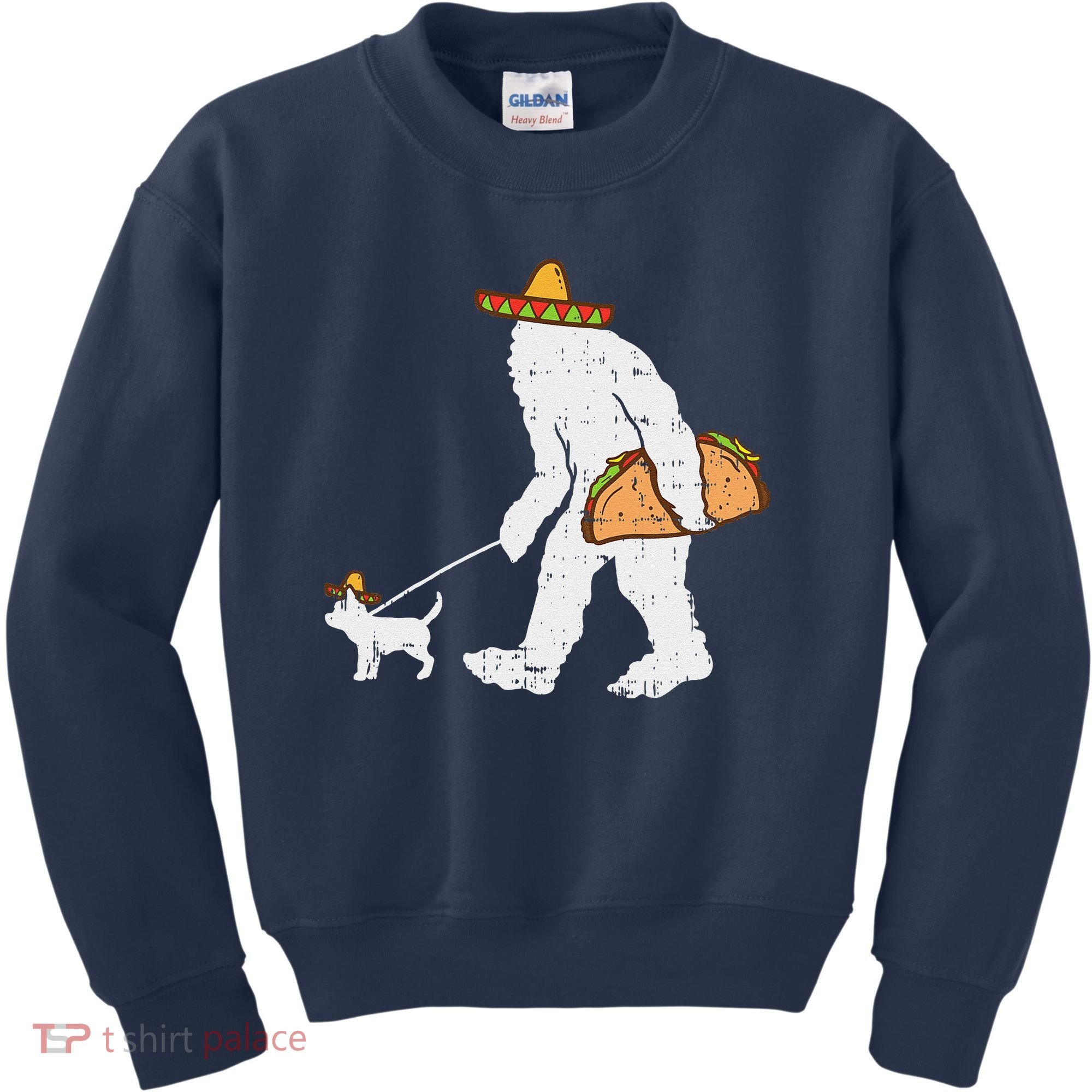Bigfoot Sasquatch Taco Chihuahua Funny Cinco De Mayo Mexican Kids Sweatshirt