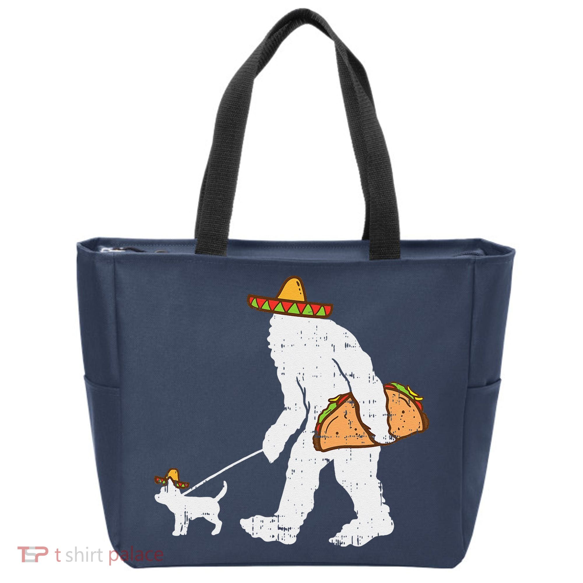 Bigfoot Sasquatch Taco Chihuahua Funny Cinco De Mayo Mexican Tote Bag