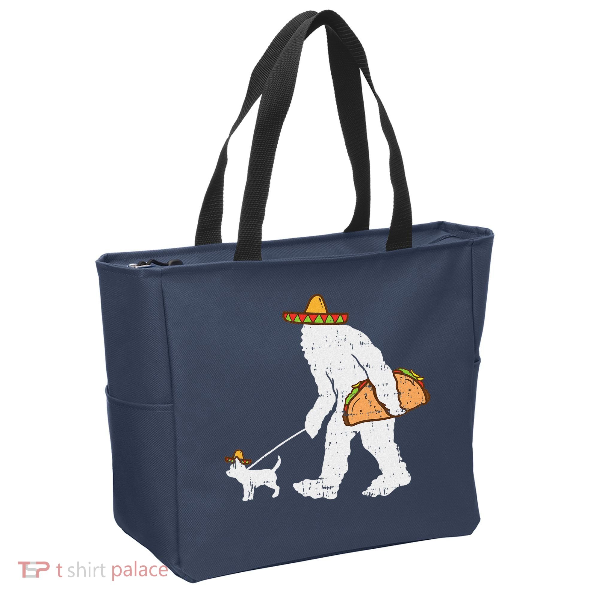 Bigfoot Sasquatch Taco Chihuahua Funny Cinco De Mayo Mexican Tote Bag
