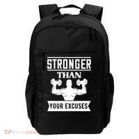 Be Stronger Than Your Excuses Motivational Quotes Gift Backpack thumb 0