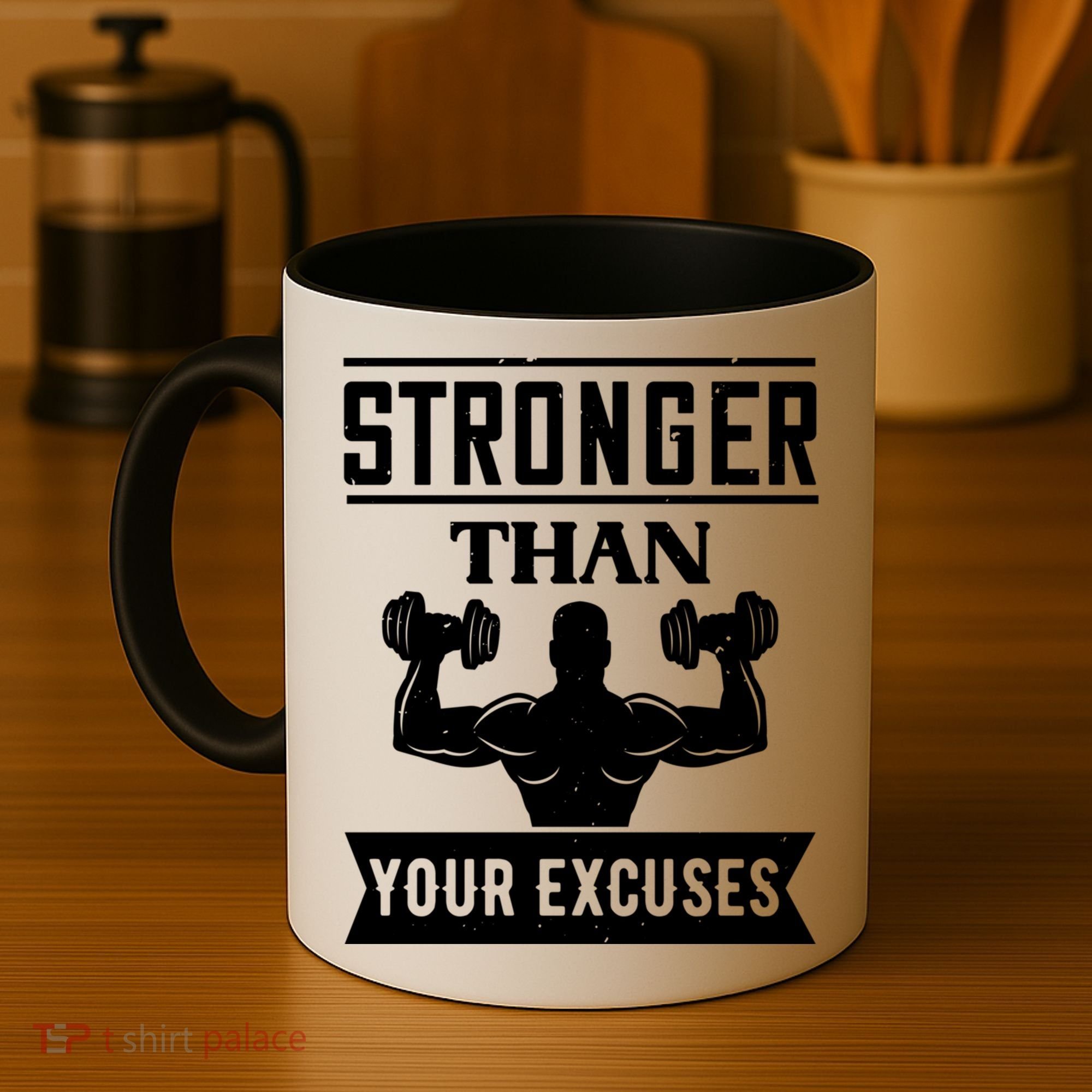 Be Stronger Than Your Excuses Motivational Quotes Gift Coffee Mug