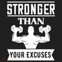Be Stronger Than Your Excuses Motivational Quotes Gift Beanie thumb 2