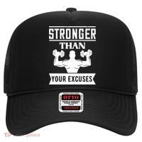 Be Stronger Than Your Excuses Motivational Quotes Gift Hat thumb 0