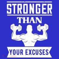 Be Stronger Than Your Excuses Motivational Quotes Gift Coaster thumb 2