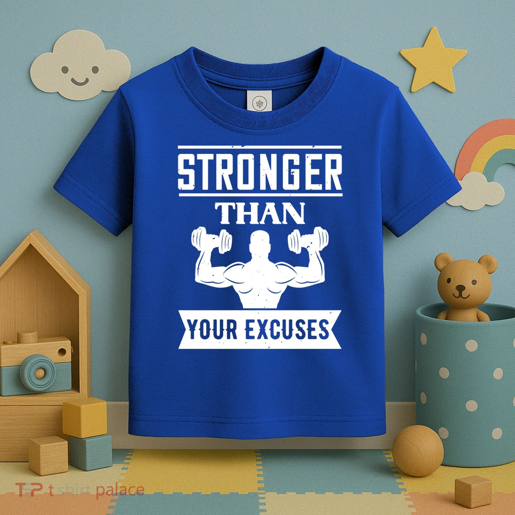 Be Stronger Than Your Excuses Motivational Quotes Gift Toddler T-Shirt