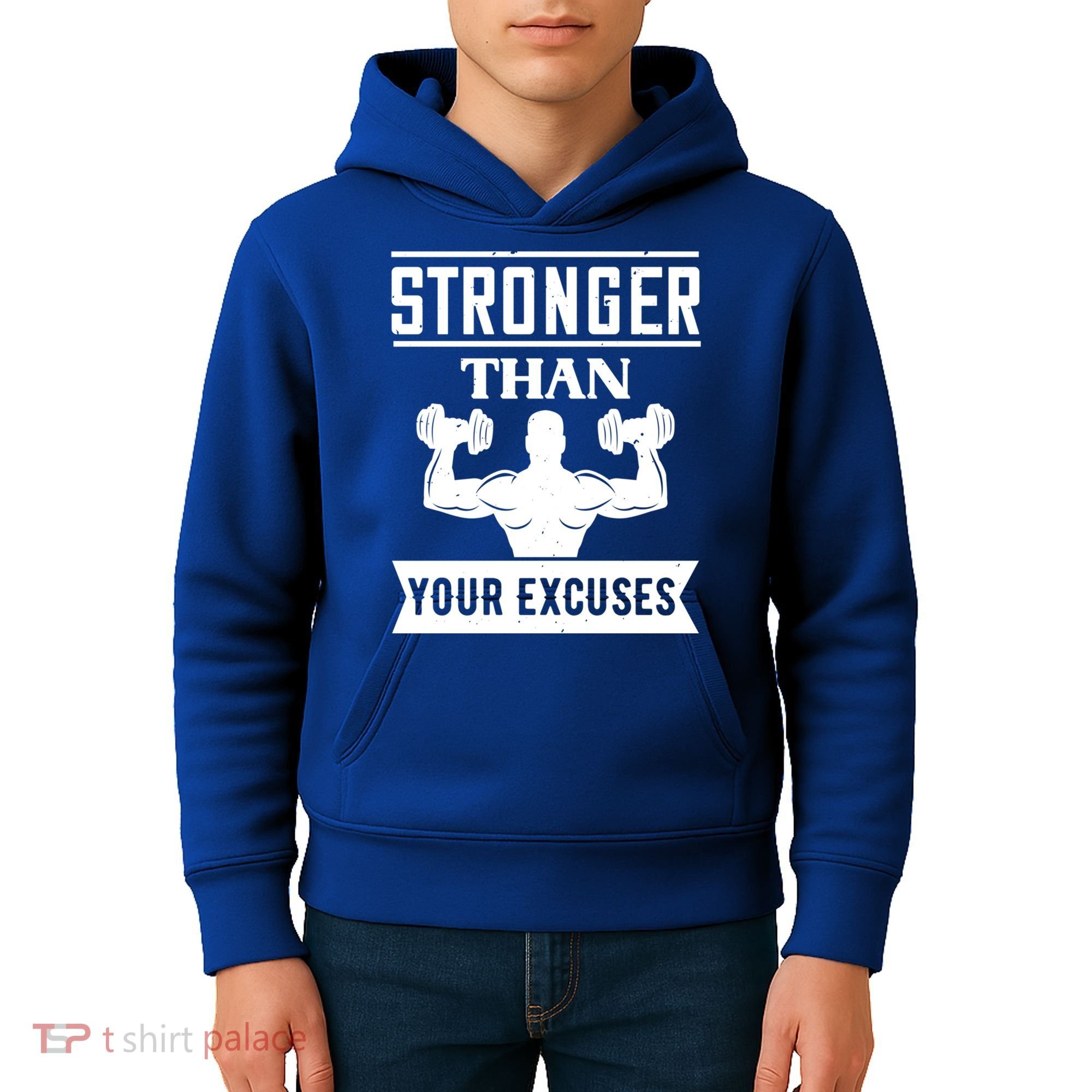 Be Stronger Than Your Excuses Motivational Quotes Gift Kids Hoodie
