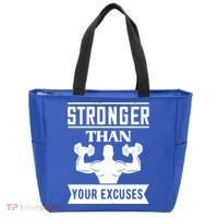 Be Stronger Than Your Excuses Motivational Quotes Gift Tote Bag thumb 0