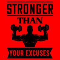 Be Stronger Than Your Excuses Motivational Quotes Gift Santa Hat thumb 1