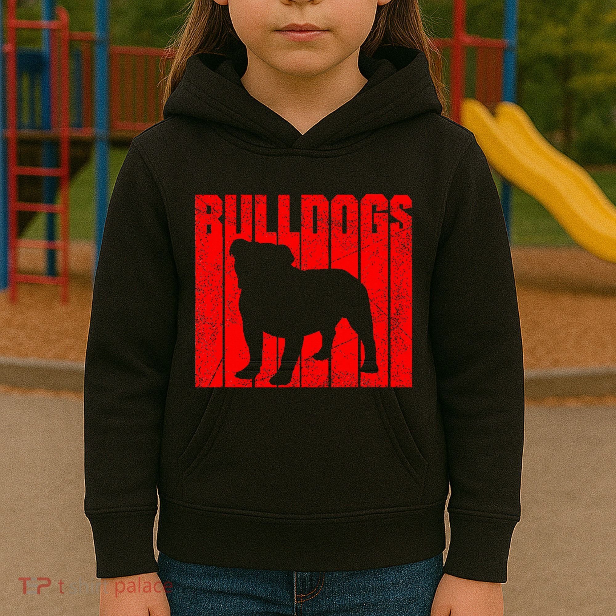 Bulldogs Sports Team Mascot Kids Hoodie