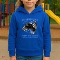 Be Stronger Than The Storm Prostate Cancer Kids Hoodie thumb 3