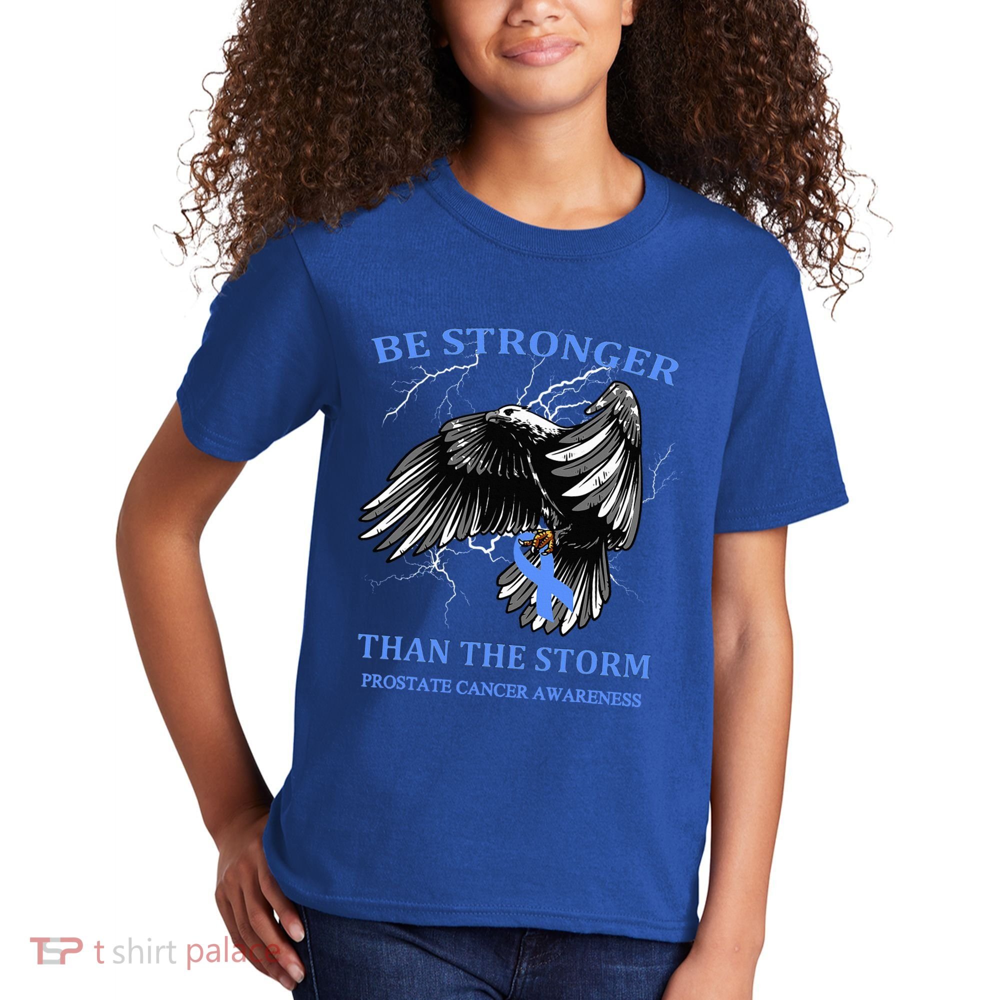 Be Stronger Than The Storm Prostate Cancer Kids T-Shirt