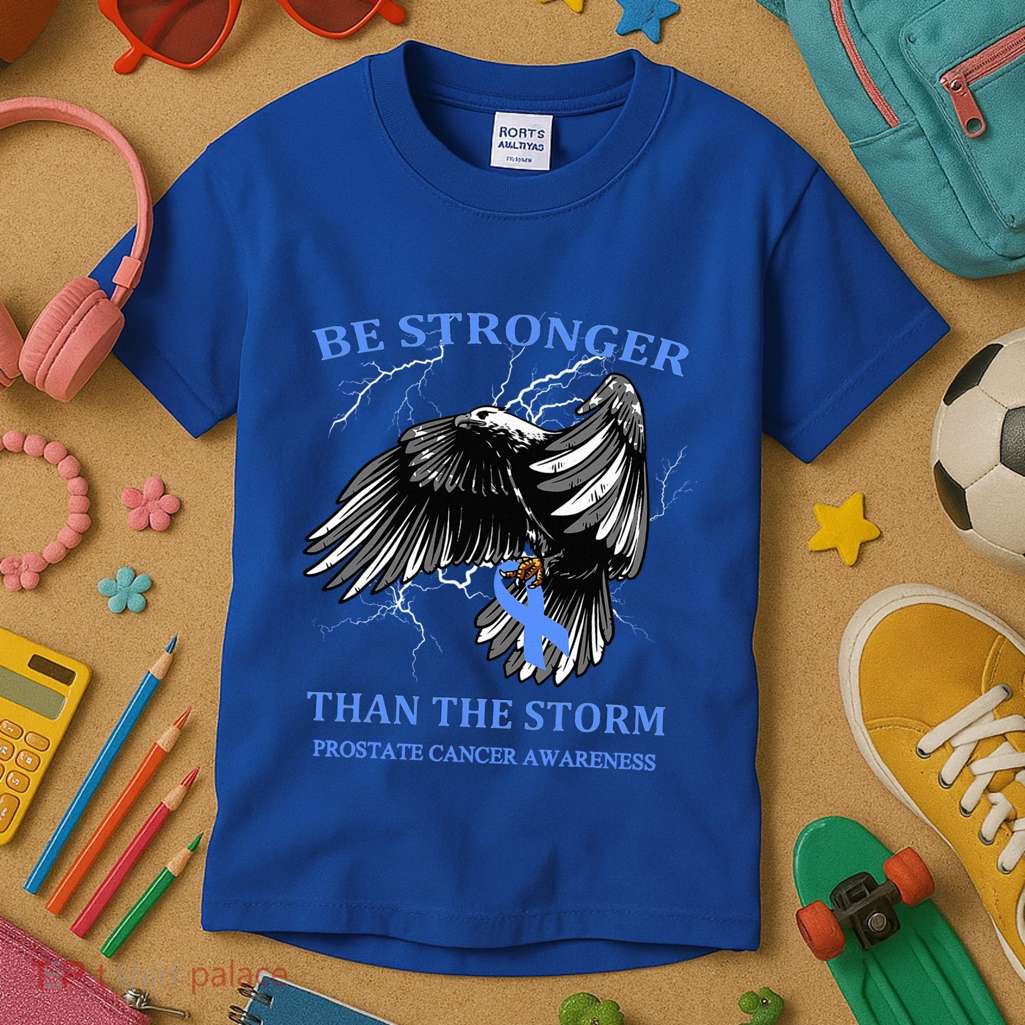 Be Stronger Than The Storm Prostate Cancer Kids T-Shirt