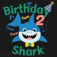 Birthday Shark Two Two Two 2nd Birthday Party Backpack thumb 2