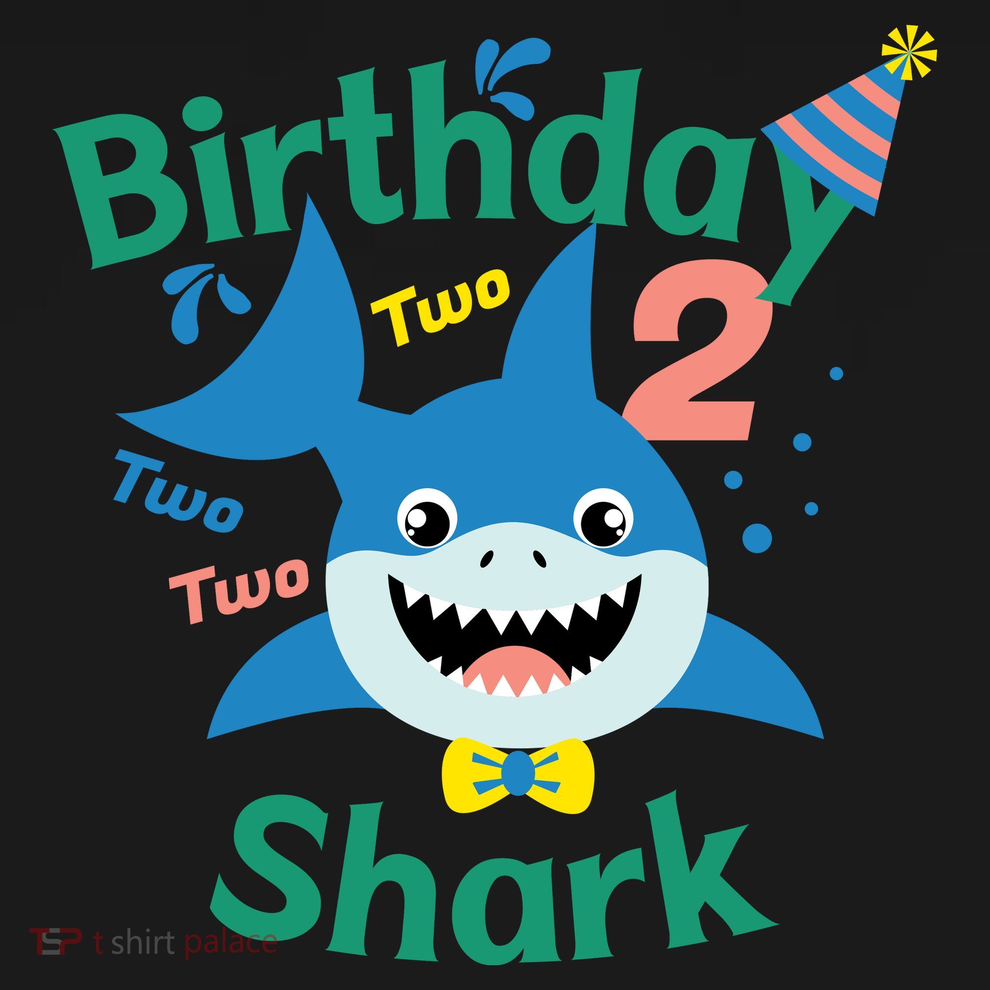 Birthday Shark Two Two Two 2nd Birthday Party Backpack