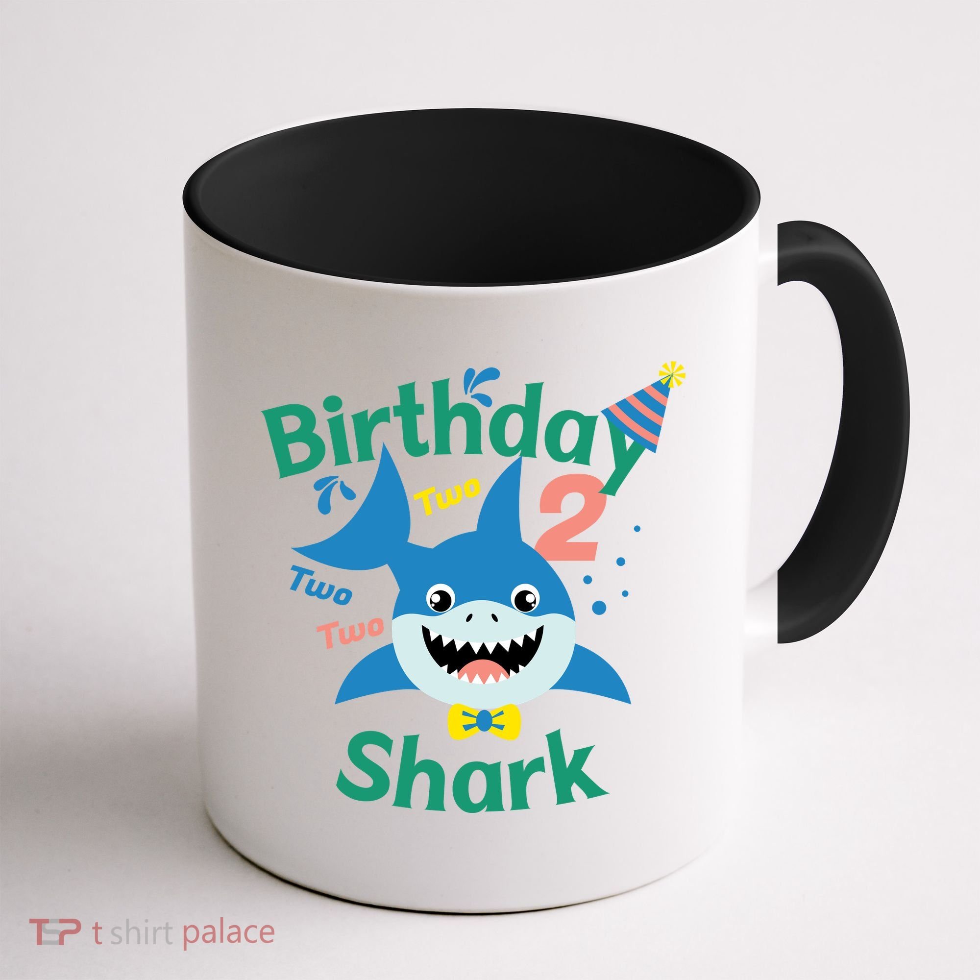 Birthday Shark Two Two Two 2nd Birthday Party Coffee Mug