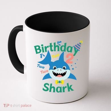 Birthday Shark Two Two Two 2nd Birthday Party Coffee Mug