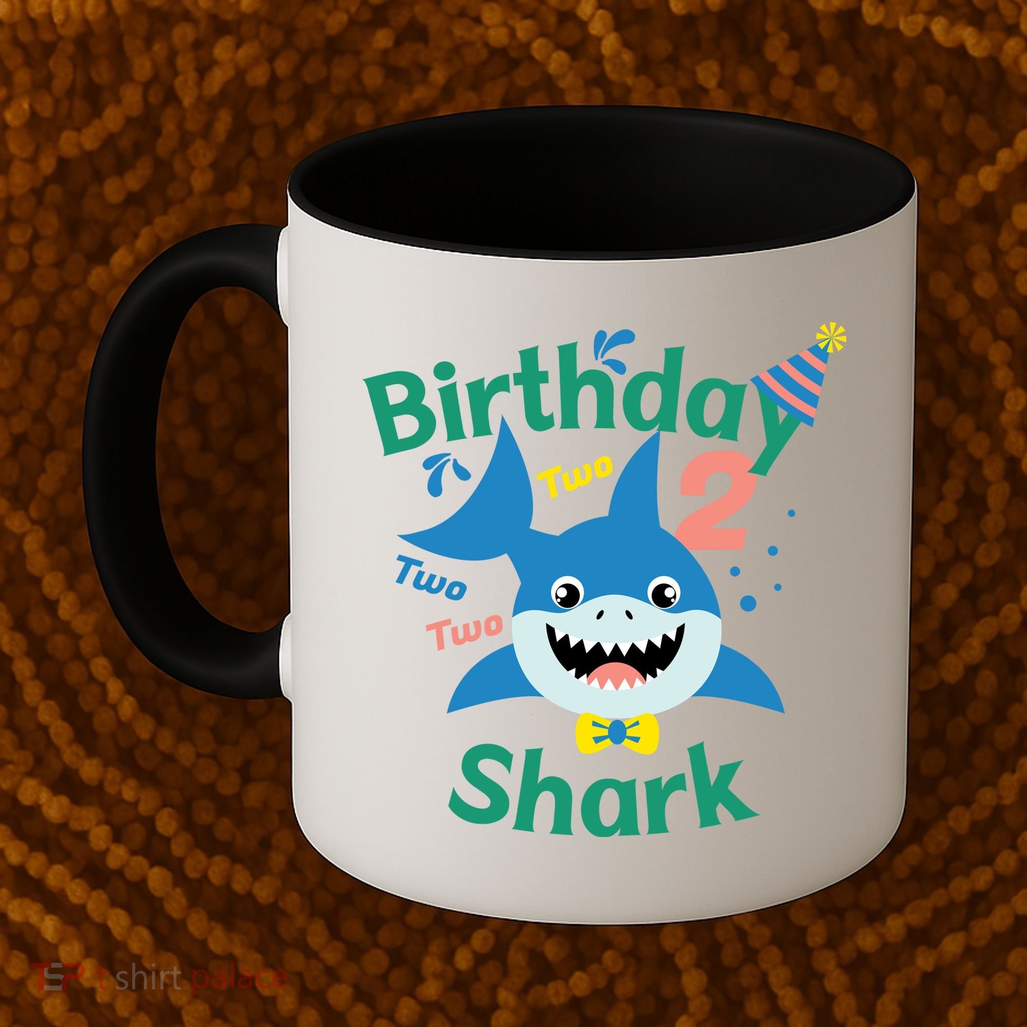 Birthday Shark Two Two Two 2nd Birthday Party Coffee Mug