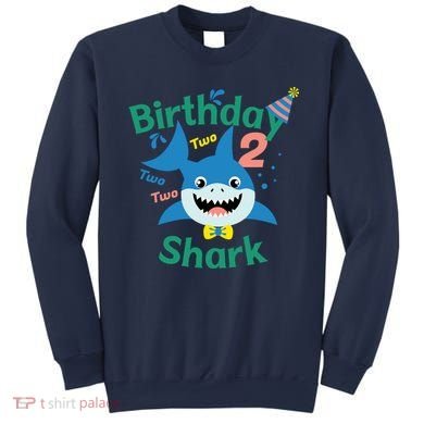Birthday Shark Two Two Two 2nd Birthday Party Sweatshirt