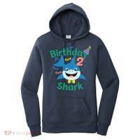 Birthday Shark Two Two Two 2nd Birthday Party Women's Hoodie thumb 0