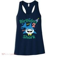 Birthday Shark Two Two Two 2nd Birthday Party Women's Tank Top thumb 0