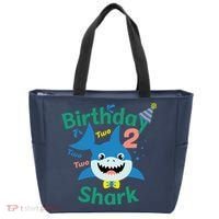 Birthday Shark Two Two Two 2nd Birthday Party Tote Bag thumb 0