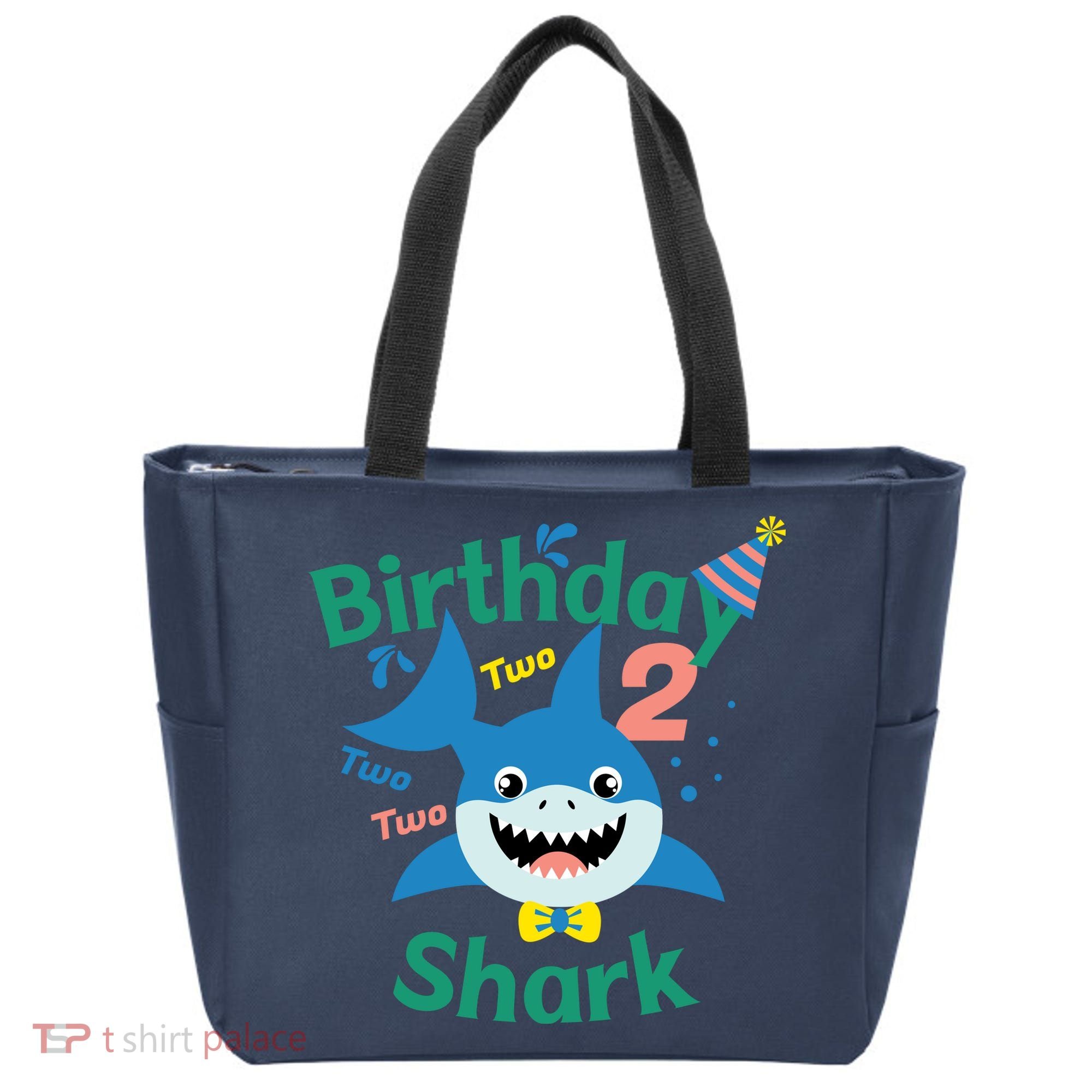 Birthday Shark Two Two Two 2nd Birthday Party Tote Bag
