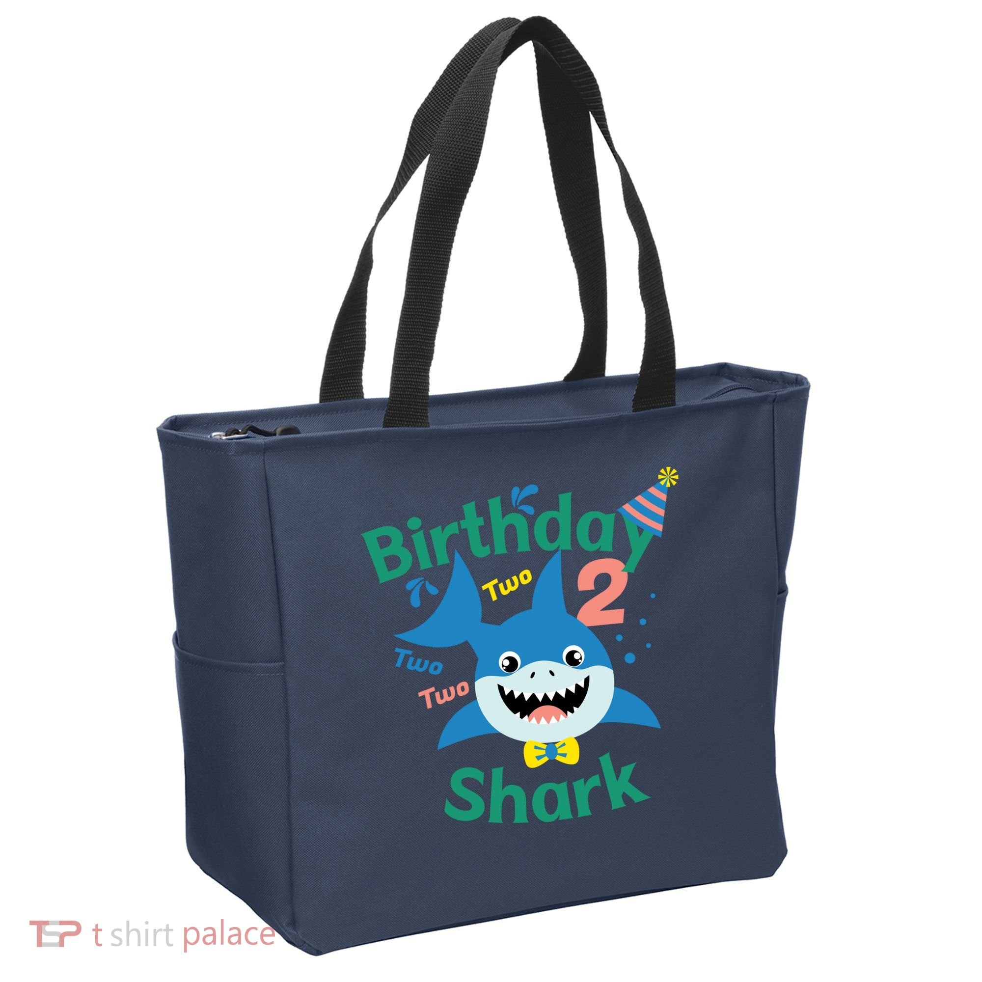 Birthday Shark Two Two Two 2nd Birthday Party Tote Bag