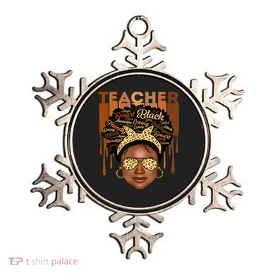 Black Smart Teacher Ornament