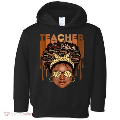 Black Smart Teacher Toddler Hoodie