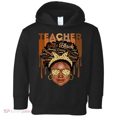 Black Smart Teacher Toddler Hoodie