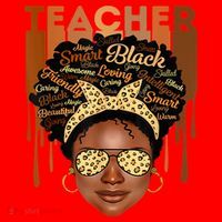 Black Smart Teacher Santa Hat thumb 1