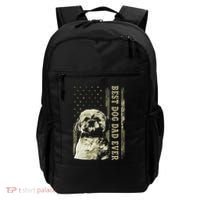 Best Shih Tzu Dad Ever Camo American Flag Dog Dad Backpack thumb 0