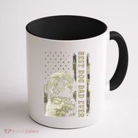 Best Shih Tzu Dad Ever Camo American Flag Dog Dad Coffee Mug thumb 1