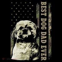 Best Shih Tzu Dad Ever Camo American Flag Dog Dad Coffee Mug thumb 5
